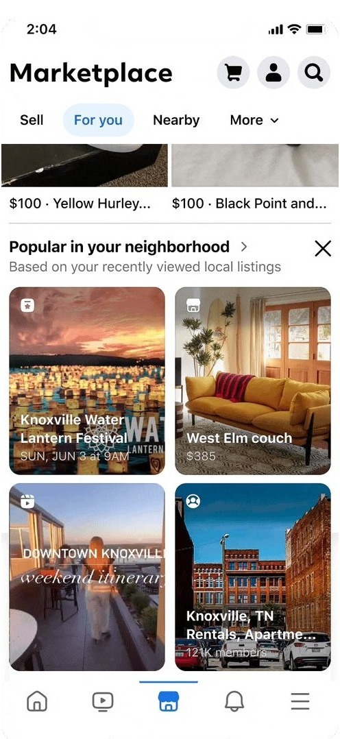 The MVP: a Local subpage inside Marketplace