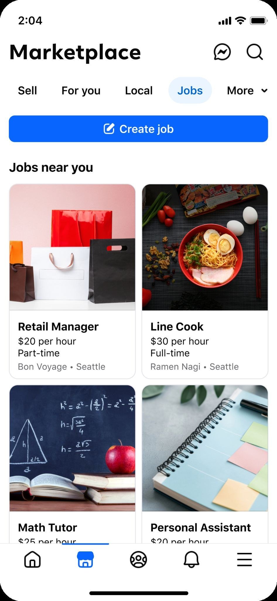 After: a dedicated, structured Jobs tab in Marketplace