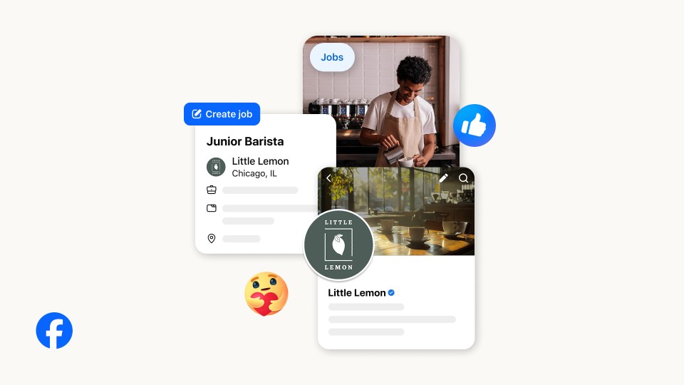 Local Jobs on Facebook: a Junior Barista listing from the local business Little Lemon